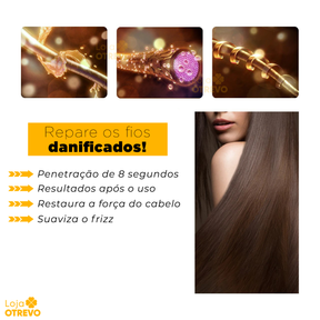 Máscara de Alisamento instantâneo a base de Colágeno Puro & Keratina Pura - GoldHair®