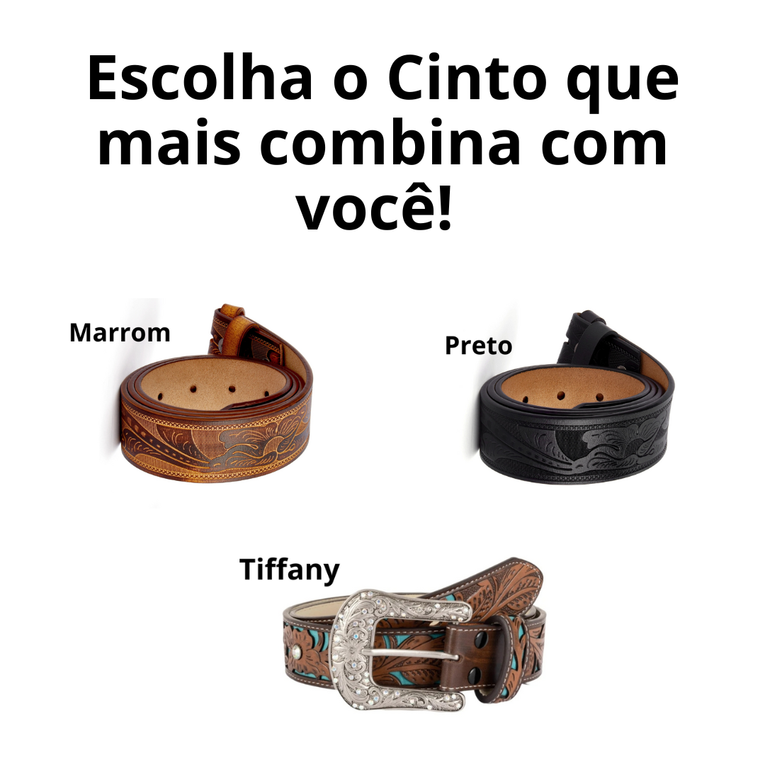 Kit Cinto + Fivela oculta com Canivete Premium